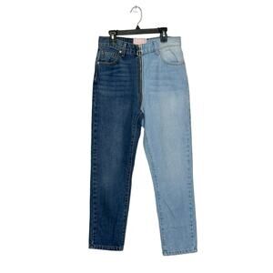 Revice Ying Yang two tone high rise zipper ankle jeans size 28